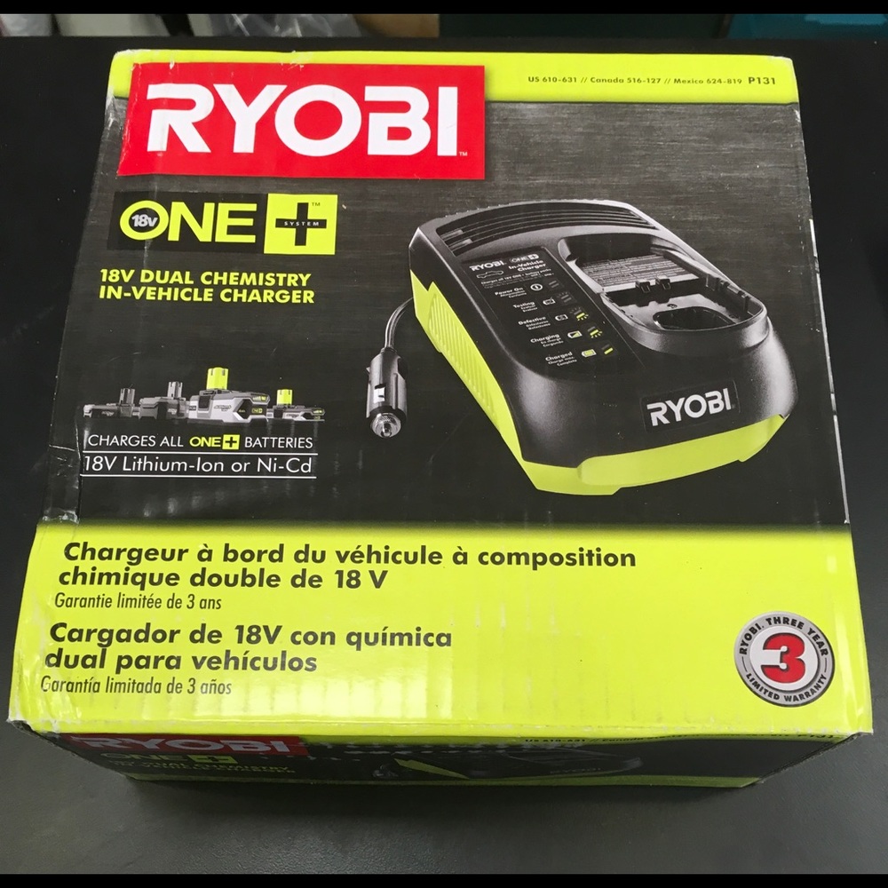 Ryobi 18 V dual chemistry in vehicle charger